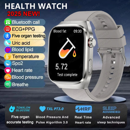 New Micro Physical Examination Smart Watch For Men Uric Acid Body Fat Five Organ Health