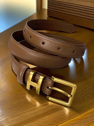 1pc women's belt for a stylish coat with a skirt, high-end black fashion, versatile for jeans.