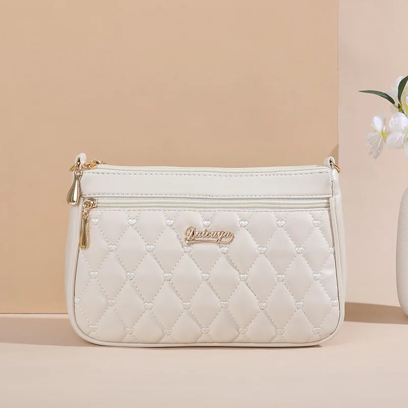 Chic Embroidered Shoulder Bag – Premium Leather Handbag for Women