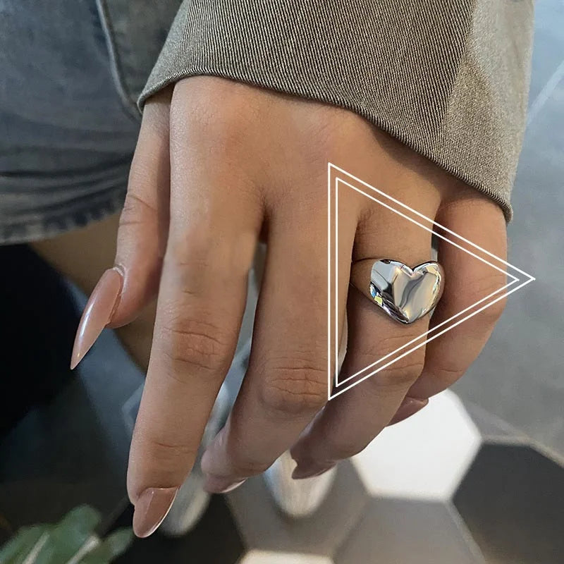 2pcs/set Women Rings Exaggerated Lines Rings for Women Fashion Simple Distorted Geometric Party Statement Designer Jewelry