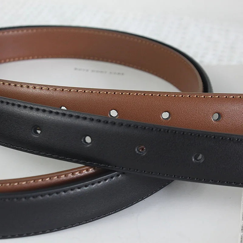 Belts Women Luxury Designer Cow Split Leather Metal Golden Buckle Letter M Belt Ladies Jeans Dress Accessories Waistband
