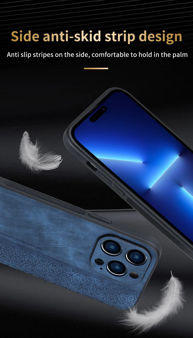 Iphone 11Case for IPhone  15 14Pro Max 13 12 11 Plus XS X XR 8 7 SE20 Luxury Leather Business Elite Shock Proof Cell Phone Cases