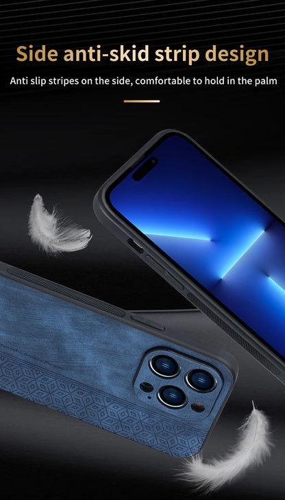 Iphone 11Case for IPhone  15 14Pro Max 13 12 11 Plus XS X XR 8 7 SE20 Luxury Leather Business Elite Shock Proof Cell Phone Cases