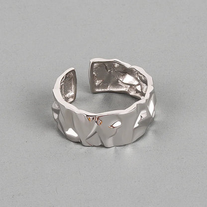 2pcs/set Women Rings Exaggerated Lines Rings for Women Fashion Simple Distorted Geometric Party Statement Designer Jewelry