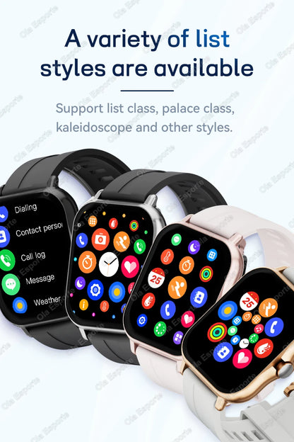Bluetooth Smartwatch – Health Tracker, Blood Pressure & Oxygen Monitor, Gift for Android/iOS