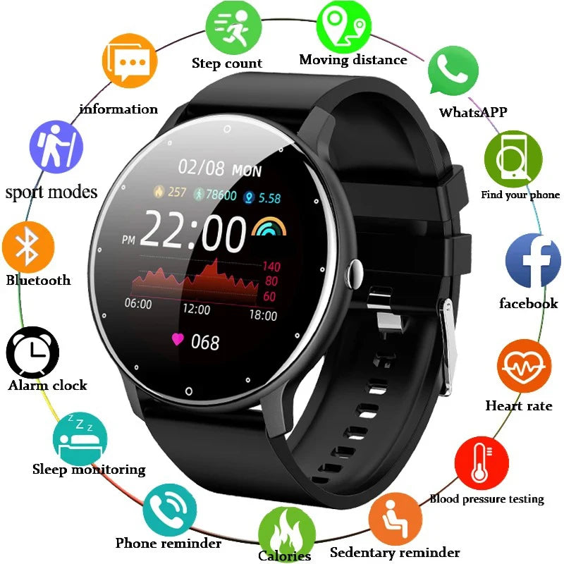 LIGE 2025 Smartwatch – Waterproof, Heart Rate Monitor for men, women
