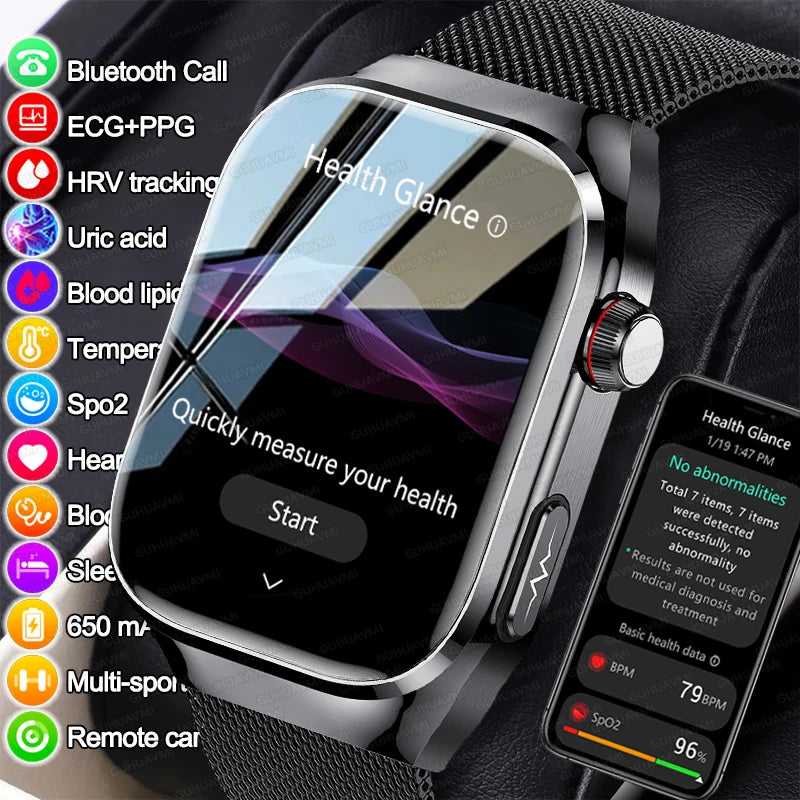 New Micro Physical Examination Smart Watch For Men Uric Acid Body Fat Five Organ Health