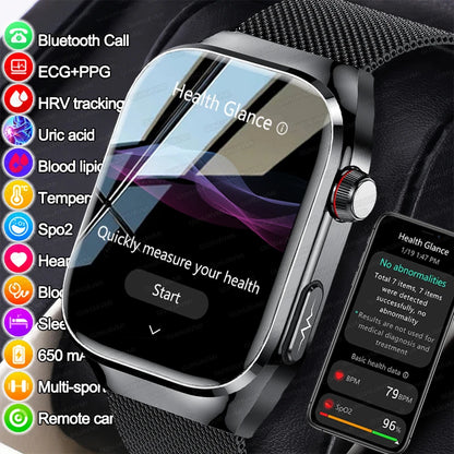 New Micro Physical Examination Smart Watch For Men Uric Acid Body Fat Five Organ Health