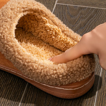 Men's winter Suede  Sole Non Slip Durable Soft Warm Memory Foam Cushion