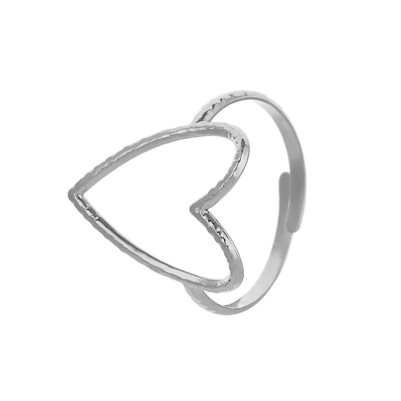 2pcs/set Women Rings Exaggerated Lines Rings for Women Fashion Simple Distorted Geometric Party Statement Designer Jewelry