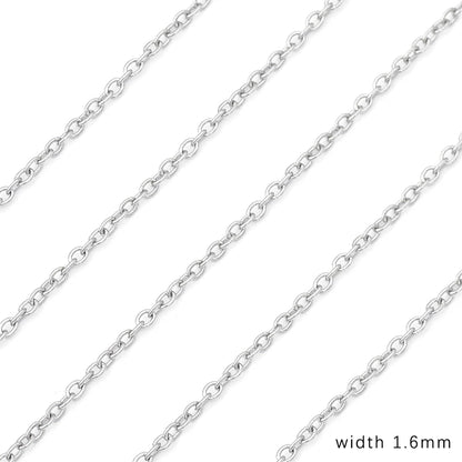 1M Stainless Steel Chain for Men Women Curb Cuban Link Chain DIY Basic Punk Choker Necklace Bracelet Hip Hop Male Jewelry Gift