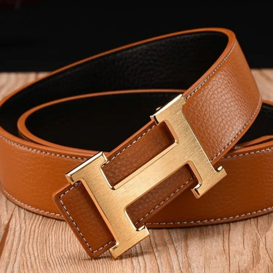Men Belts H Logo Leather for Classic Unique Business Design Elegant Feel Fashion Comfortable Colorful Belts for Women
