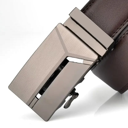 Fashionable business men's belts Authentic luxury brand belts Automatic buckle belt Leather soft belt with casual pants Jeans