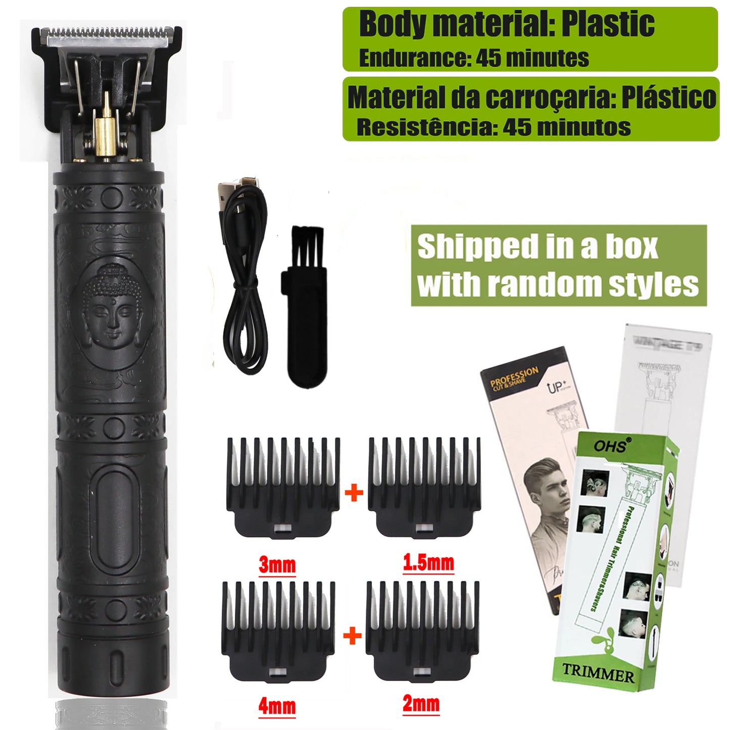 Vintage T9 Hair Clipper Beard Shaving Body Hair Trimmer Clippers Electric Men Haircut 000mm