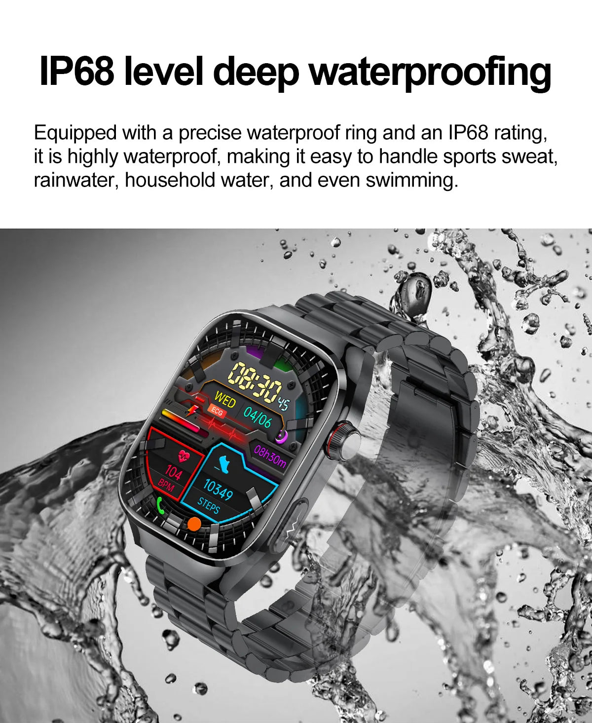 New Micro Physical Examination Smart Watch For Men Uric Acid Body Fat Five Organ Health