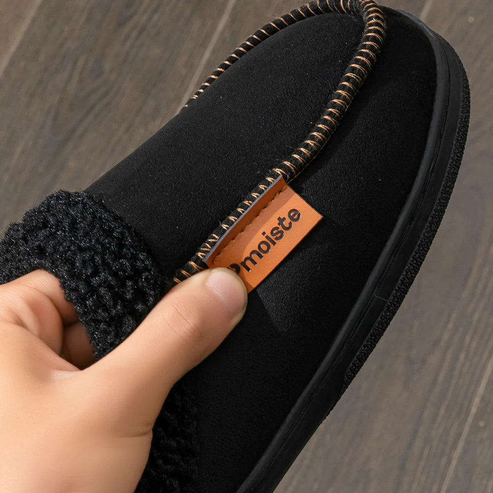 Men's winter Suede  Sole Non Slip Durable Soft Warm Memory Foam Cushion
