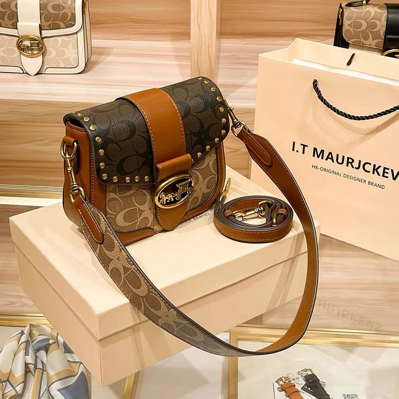 Minimalist Women’s Box Bag – High-End Contrasting Color Crossbody Handbag