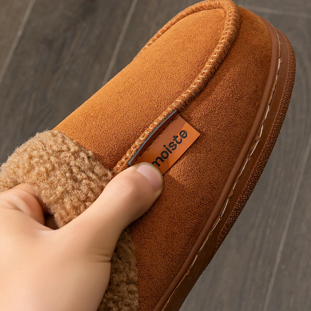 Men's winter Suede  Sole Non Slip Durable Soft Warm Memory Foam Cushion
