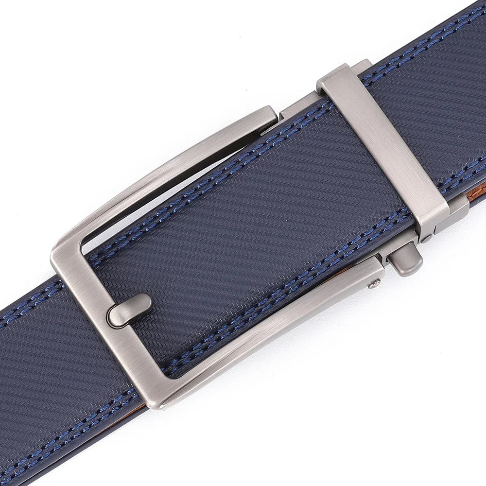 Click Belts for Men Luxury Brand Designer Automatic Buckle Real Original Genuine Leather Men's Belt Male Jeans Waist Straps