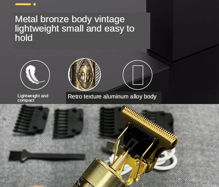 Vintage T9 Hair Clipper Beard Shaving Body Hair Trimmer Clippers Electric Men Haircut 000mm