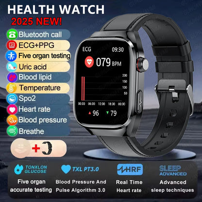 New Micro Physical Examination Smart Watch For Men Uric Acid Body Fat Five Organ Health