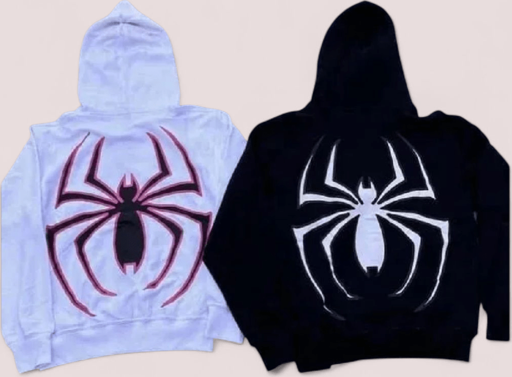 MI'TESORO Spiderman Hoodie Zipper Spider-Man Unisex Hoodies Full Zip Hooded Sweatshirts