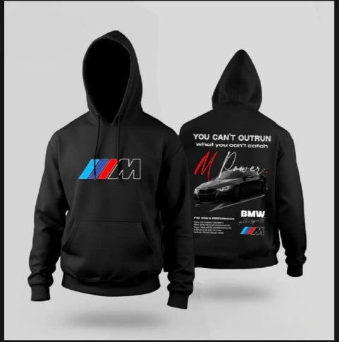BMW M Power Printed Hoodie – Premium Fleece Pullover for Men & Boys, Sporty Racing Streetwear.
