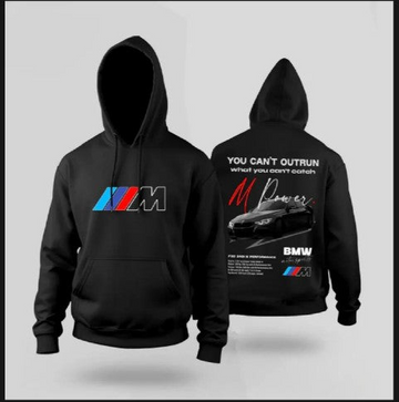 BMW M Power Printed Hoodie – Premium Fleece Pullover for Men & Boys  Sporty Racing Streetwear |