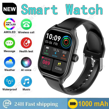 AMOLED Smartwatch – GPS, Bluetooth Call, Fitness & Health Tracker for Men/Women