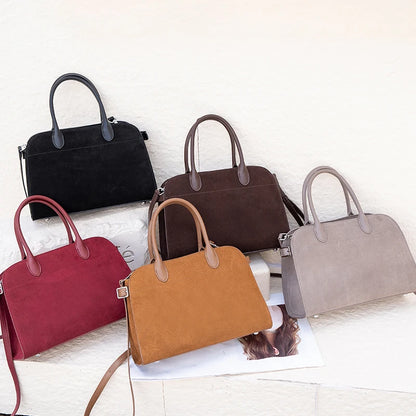 Autumn winter women's Natural Suede leather Crossbody Bag designer Genuine leather