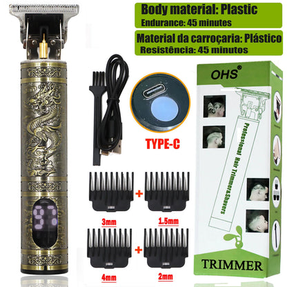 Vintage T9 Hair Clipper Beard Shaving Body Hair Trimmer Clippers Electric Men Haircut 000mm