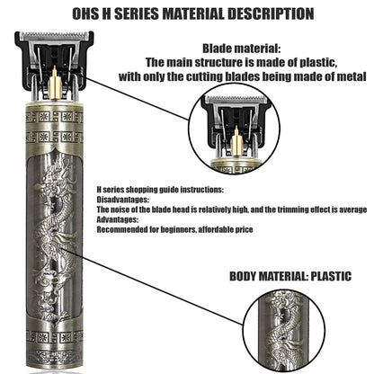 Vintage T9 Hair Clipper Beard Shaving Body Hair Trimmer Clippers Electric Men Haircut 000mm