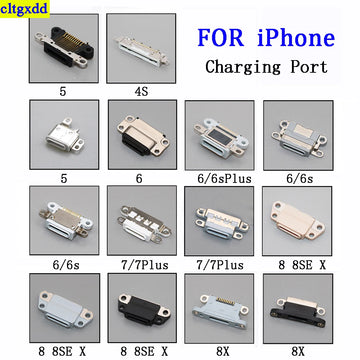cltgxdd 1piece FOR iPhone 4S 5 6 6S 6sPlus 7 7Plus 8 8SE X 8X USB charging port plug, power socket, socket connector replacemen