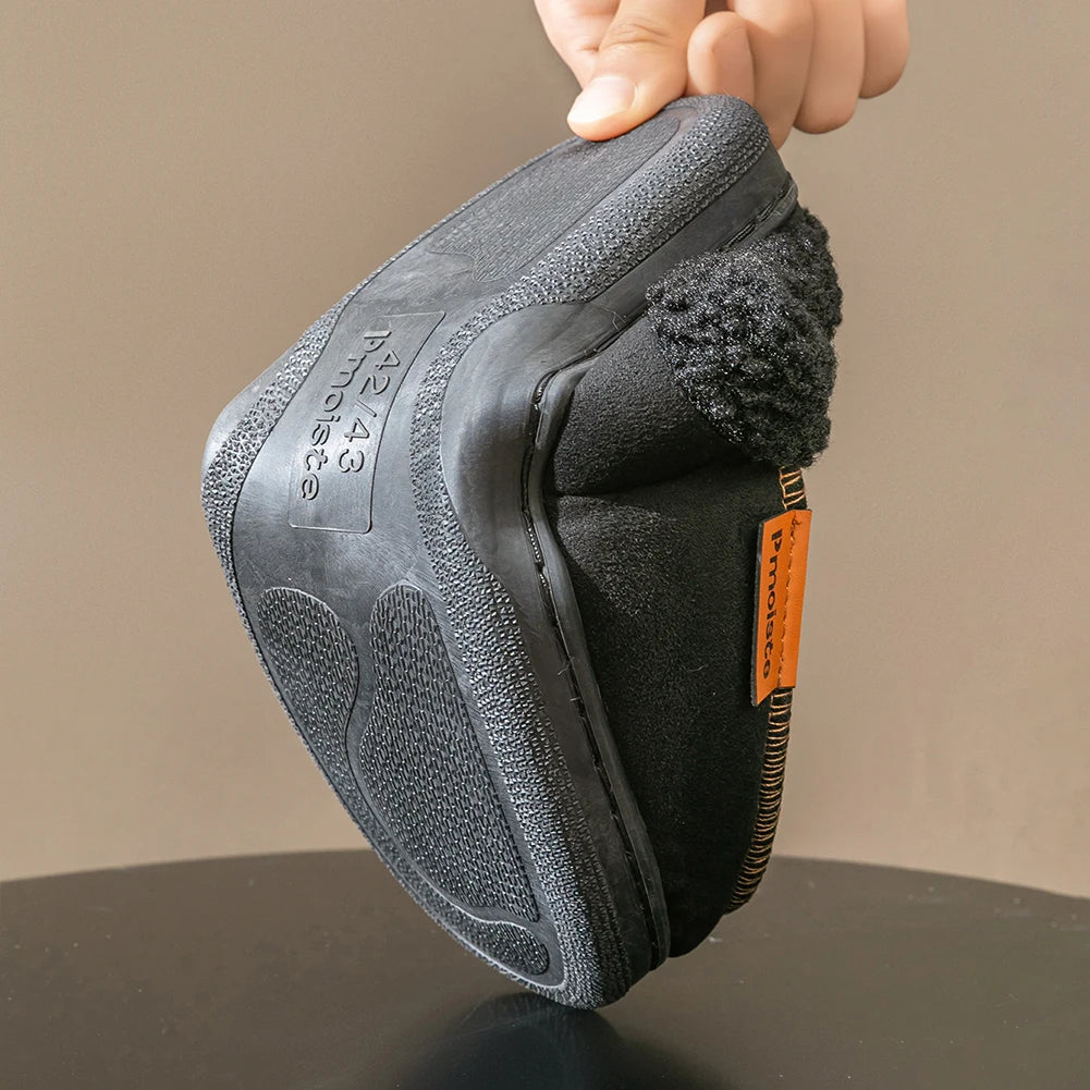 Men's winter Suede  Sole Non Slip Durable Soft Warm Memory Foam Cushion