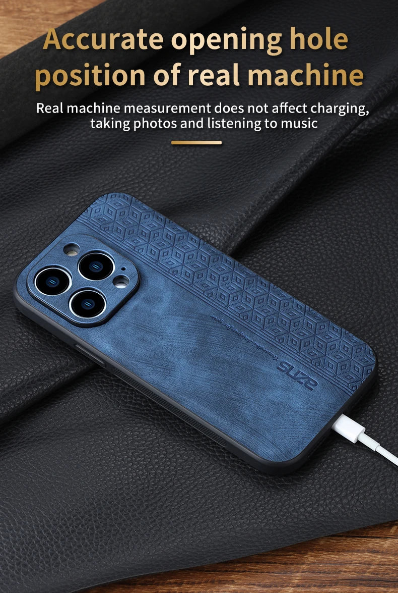 Iphone 11Case for IPhone  15 14Pro Max 13 12 11 Plus XS X XR 8 7 SE20 Luxury Leather Business Elite Shock Proof Cell Phone Cases
