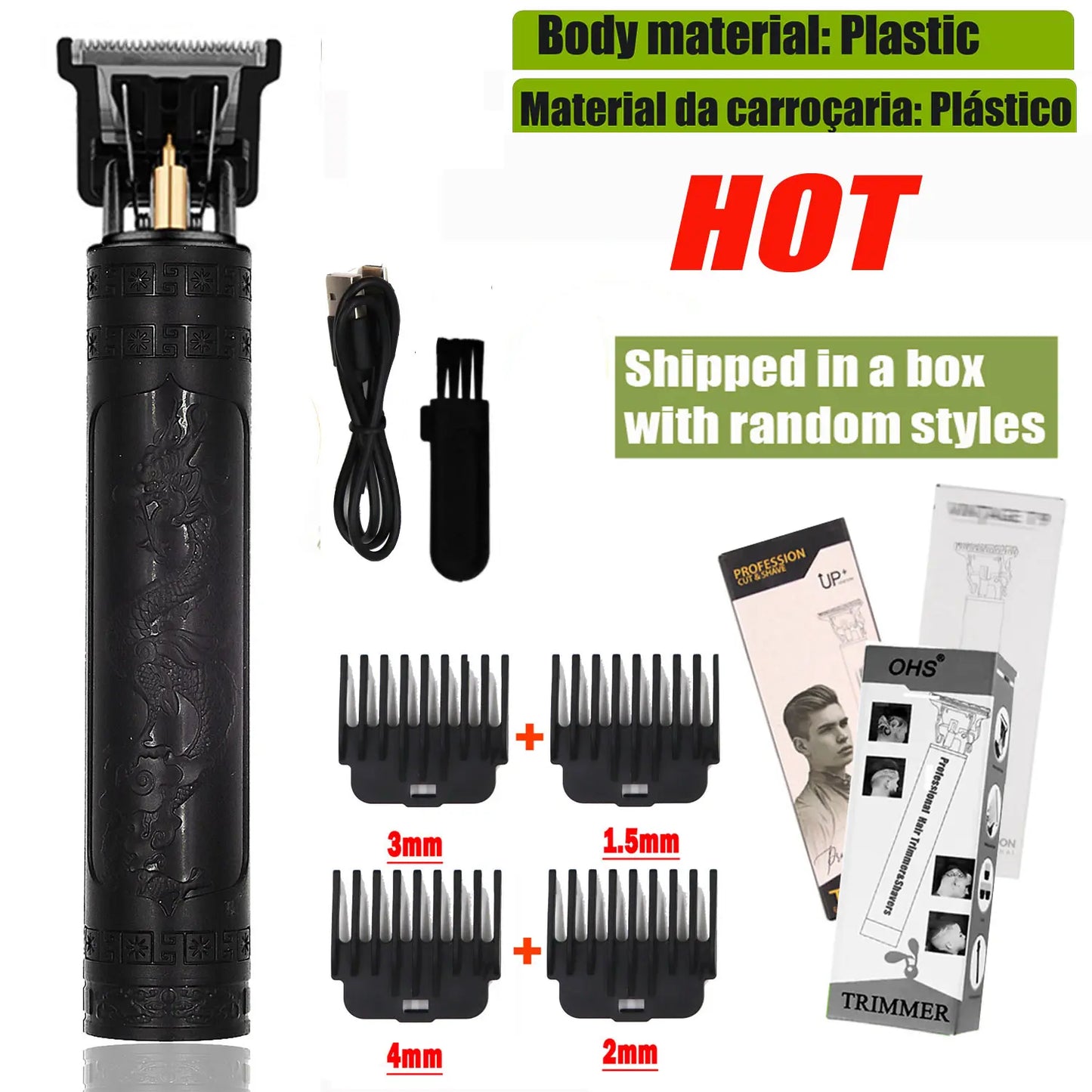 Vintage T9 Hair Clipper Beard Shaving Body Hair Trimmer Clippers Electric Men Haircut 000mm