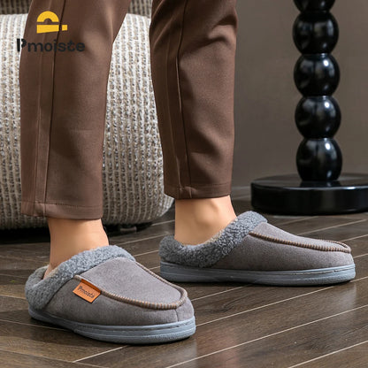 Men's winter Suede  Sole Non Slip Durable Soft Warm Memory Foam Cushion