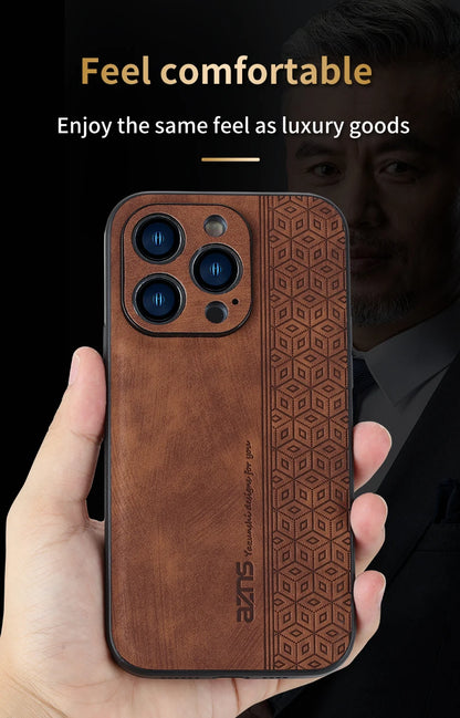 Iphone 11Case for IPhone  15 14Pro Max 13 12 11 Plus XS X XR 8 7 SE20 Luxury Leather Business Elite Shock Proof Cell Phone Cases