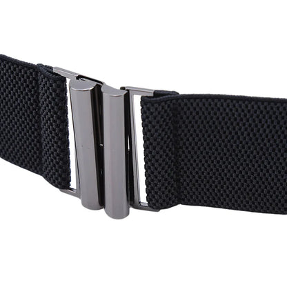 Women Elastic Band Wide Belts Simple Down Coat Waist Belt Female Buckle Black Strap Dress Decoration Accessories