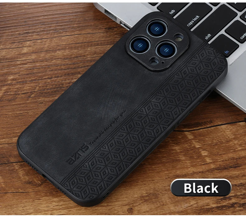 Iphone 11Case for IPhone  15 14Pro Max 13 12 11 Plus XS X XR 8 7 SE20 Luxury Leather Business Elite Shock Proof Cell Phone Cases