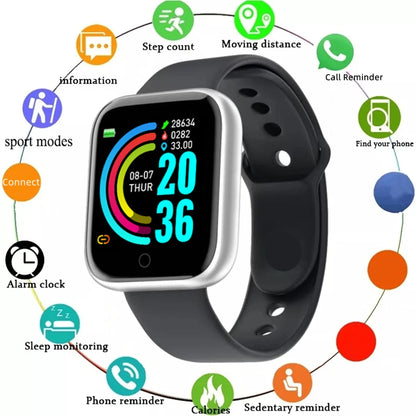Smart Watch Men Women – Fitness Tracker, Message Alerts, Gift for Android/iOS