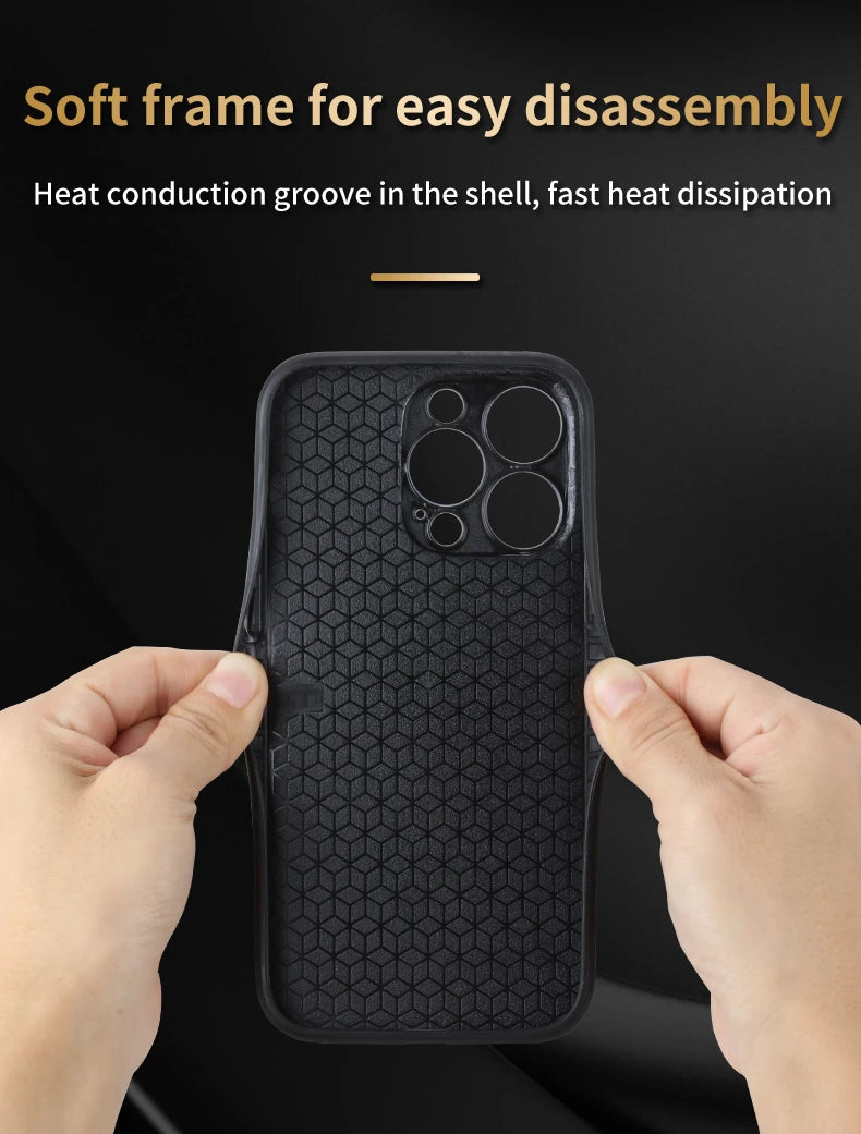 Iphone 11Case for IPhone  15 14Pro Max 13 12 11 Plus XS X XR 8 7 SE20 Luxury Leather Business Elite Shock Proof Cell Phone Cases