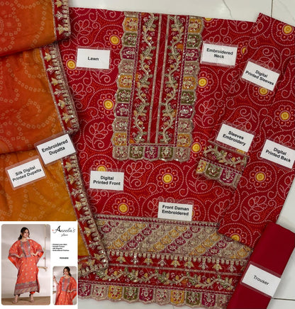 Aneela’s, By Al Nisa Embroidered dress