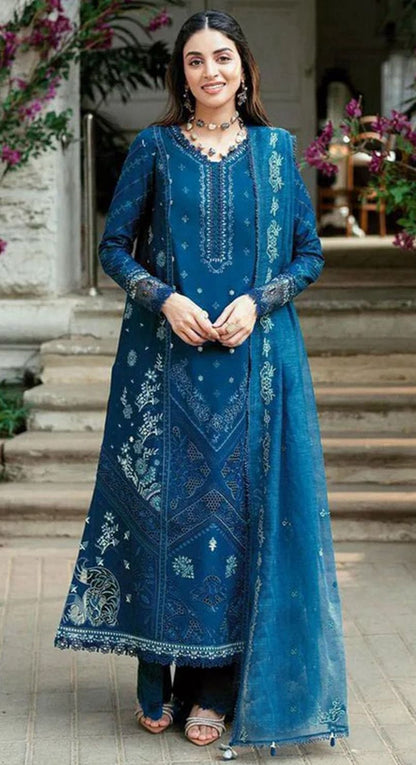 Qalamkar, Lawn with Chiffon & Emb. dupatta