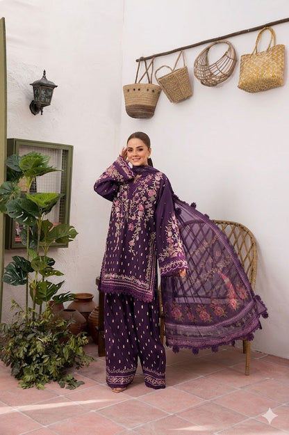Summer lawn, Front Full Heavy Multi-Head, & Thread Embroidered