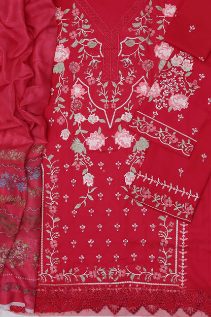 Summer lawn, Front Full Heavy Multi-Head, & Thread Embroidered