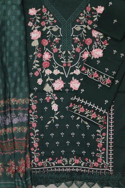 Summer lawn, Front Full Heavy Multi-Head, & Thread Embroidered