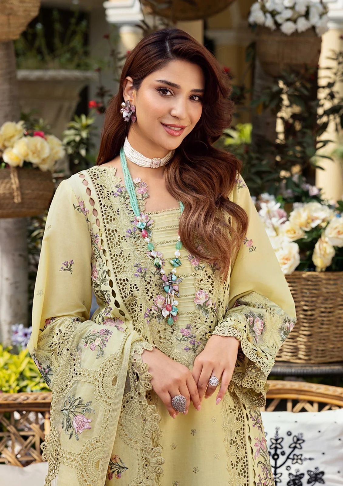 ELAF EMBROIDERED CHICKENKARI COTTON