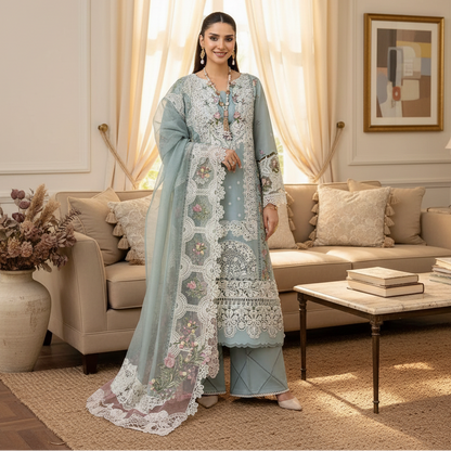 ELAF EMBROIDERED CHICKENKARI COTTON