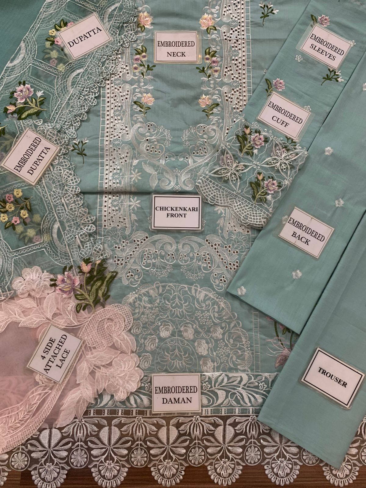 ELAF EMBROIDERED CHICKENKARI COTTON